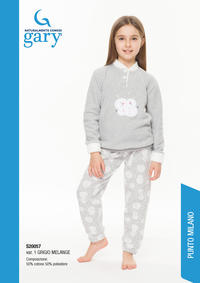 GIRL'S S/L PAJAMAS S20057 Tellini S.r.l. Wholesale Clothing